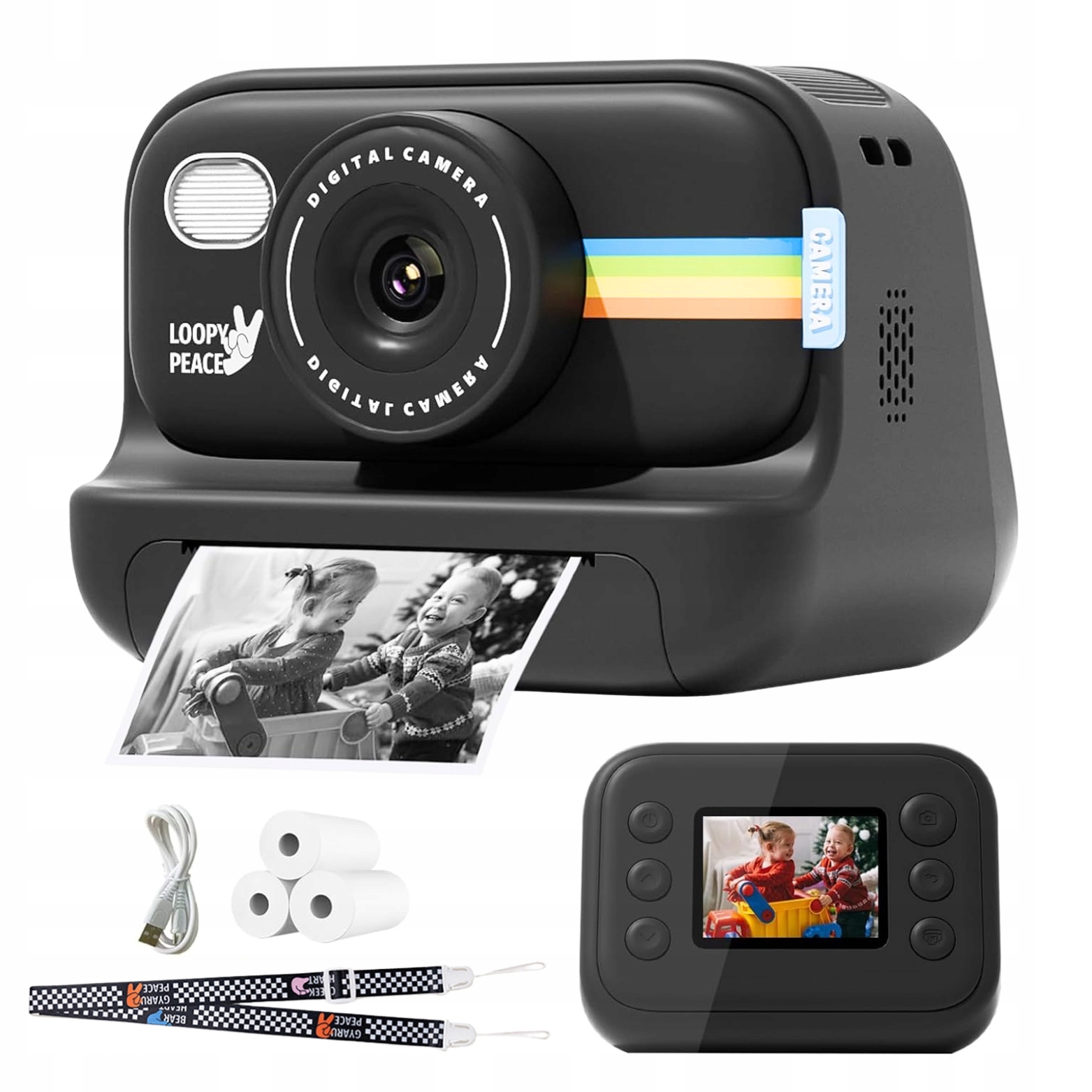 Instantní Fotoaparát Hračka Pro Děti S Tiskárnou Fotografií K Vybarvování