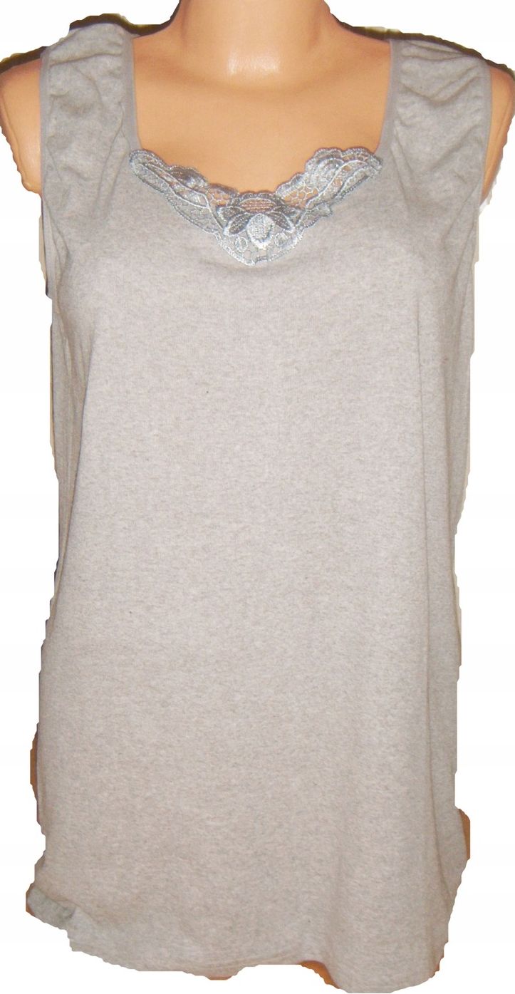 PODKOSZULEK DAMSKI T-SHIRT SZARY szt.2 BAWEŁN r4XL