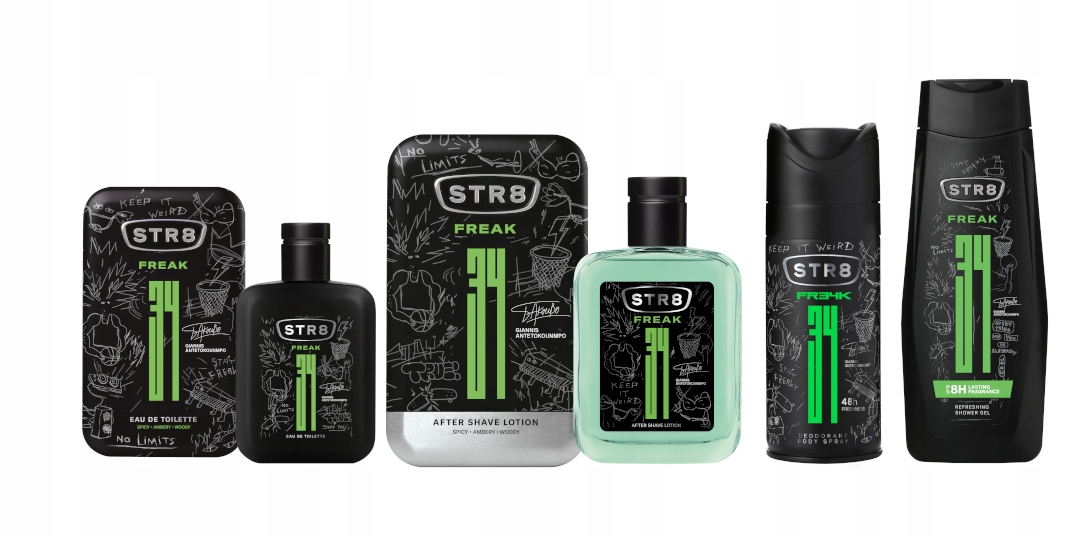 STR8 FREAK ZESTAW 4cz EDT50ml+ ASL100ml+ SPRAY150ml+ ŻEL400ml