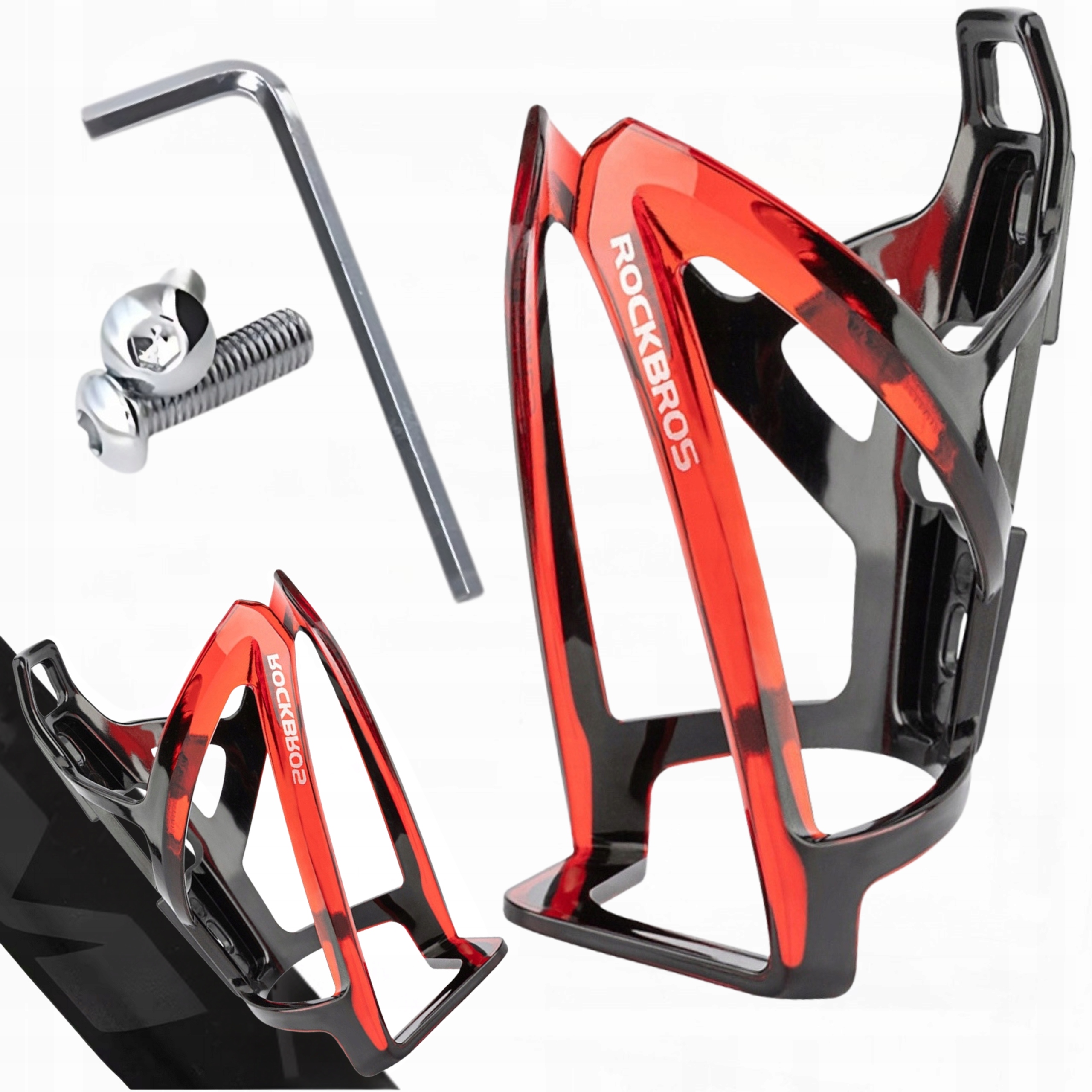 UCHWYT ROWEROWY NA BIDON KOSZYK NA BIDON SUPER LEKKI UNIWERSALNY ROCKBROS