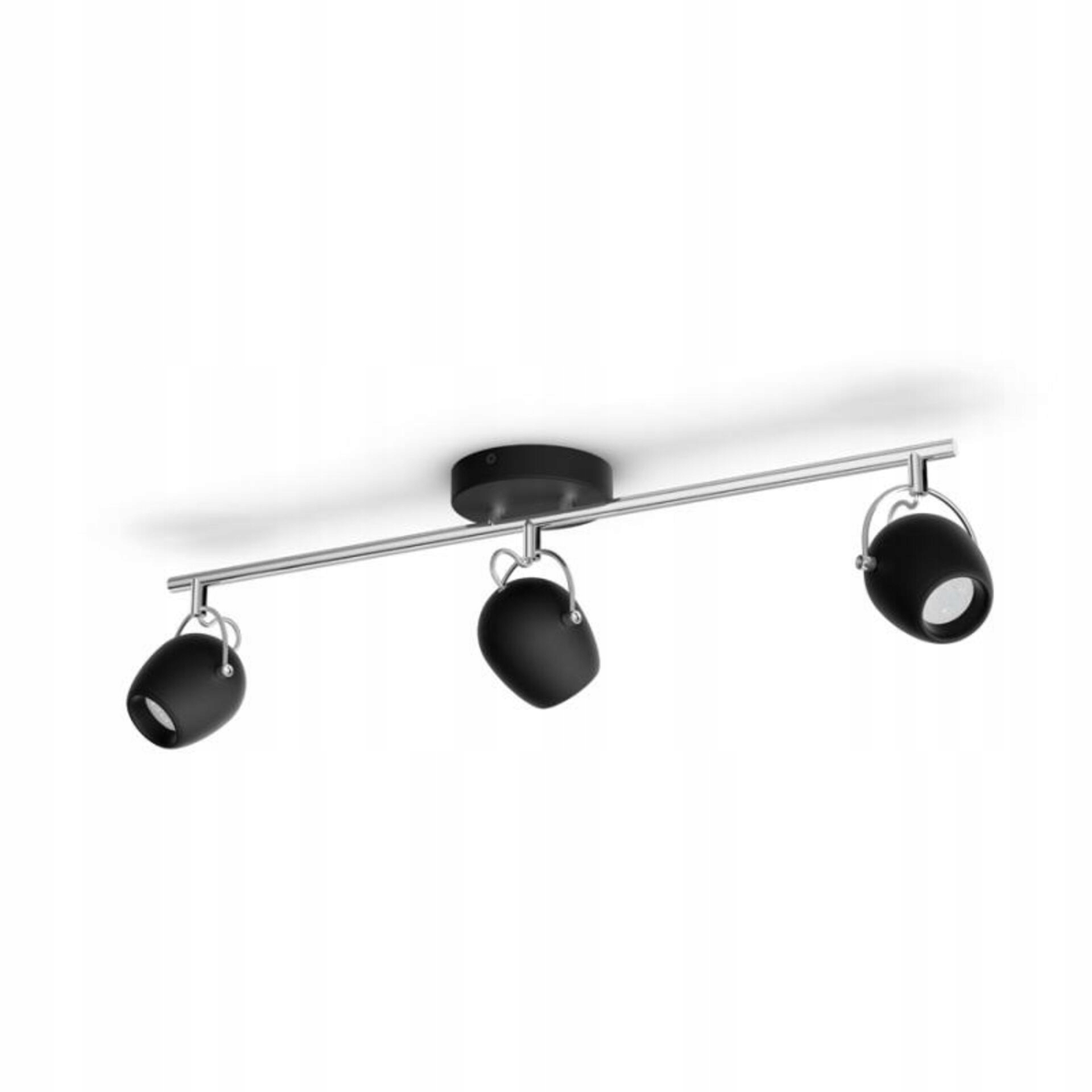 Led bodové svietidlo Philips Rivano 3x4,3W čierne, otočné hlavice, 2700K