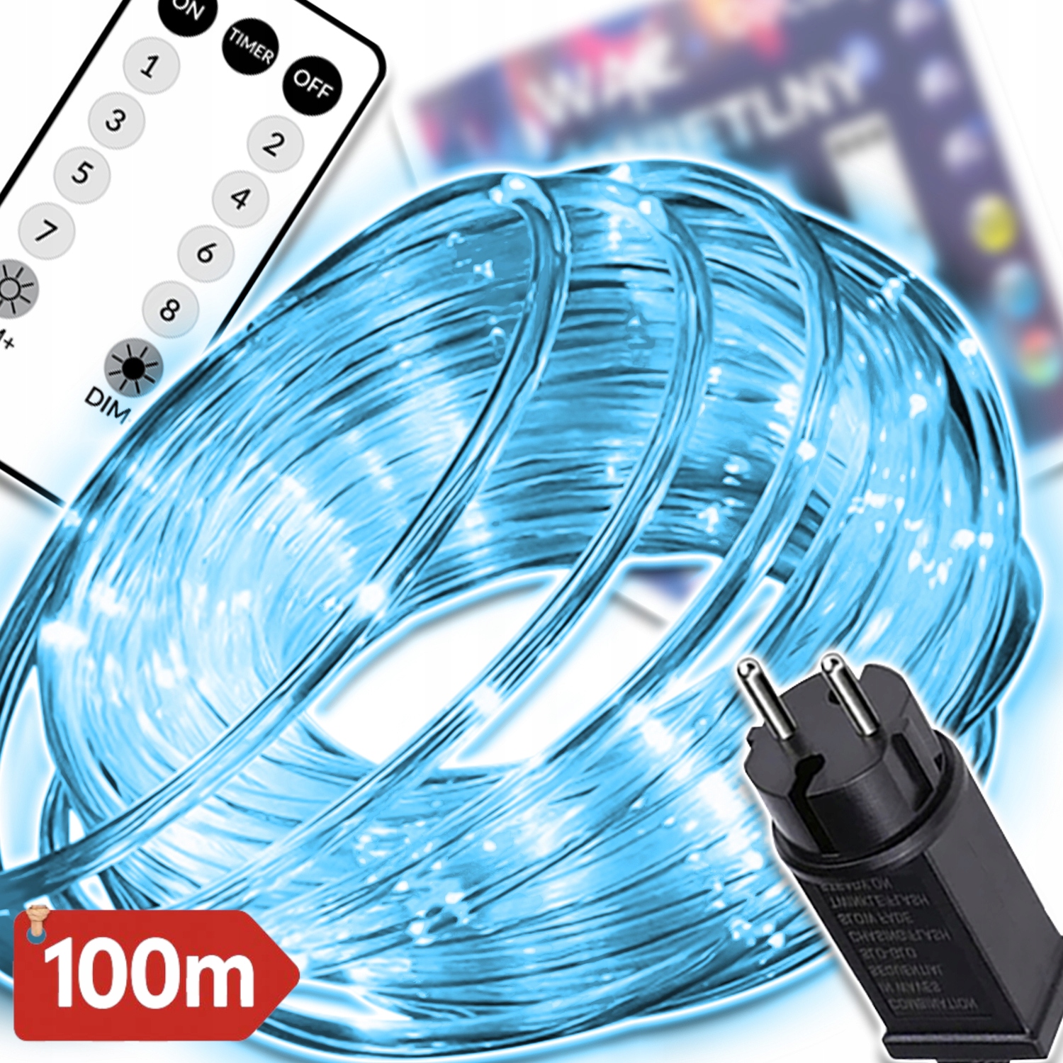 Voděodolná Led Světelná Hadička IP67 100 M, Silná, Značková Venkovní Girlanda