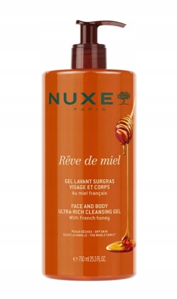 Nuxe Reve de Miel ultrabogaty żel do mycia twarzy i ciała 750 ml