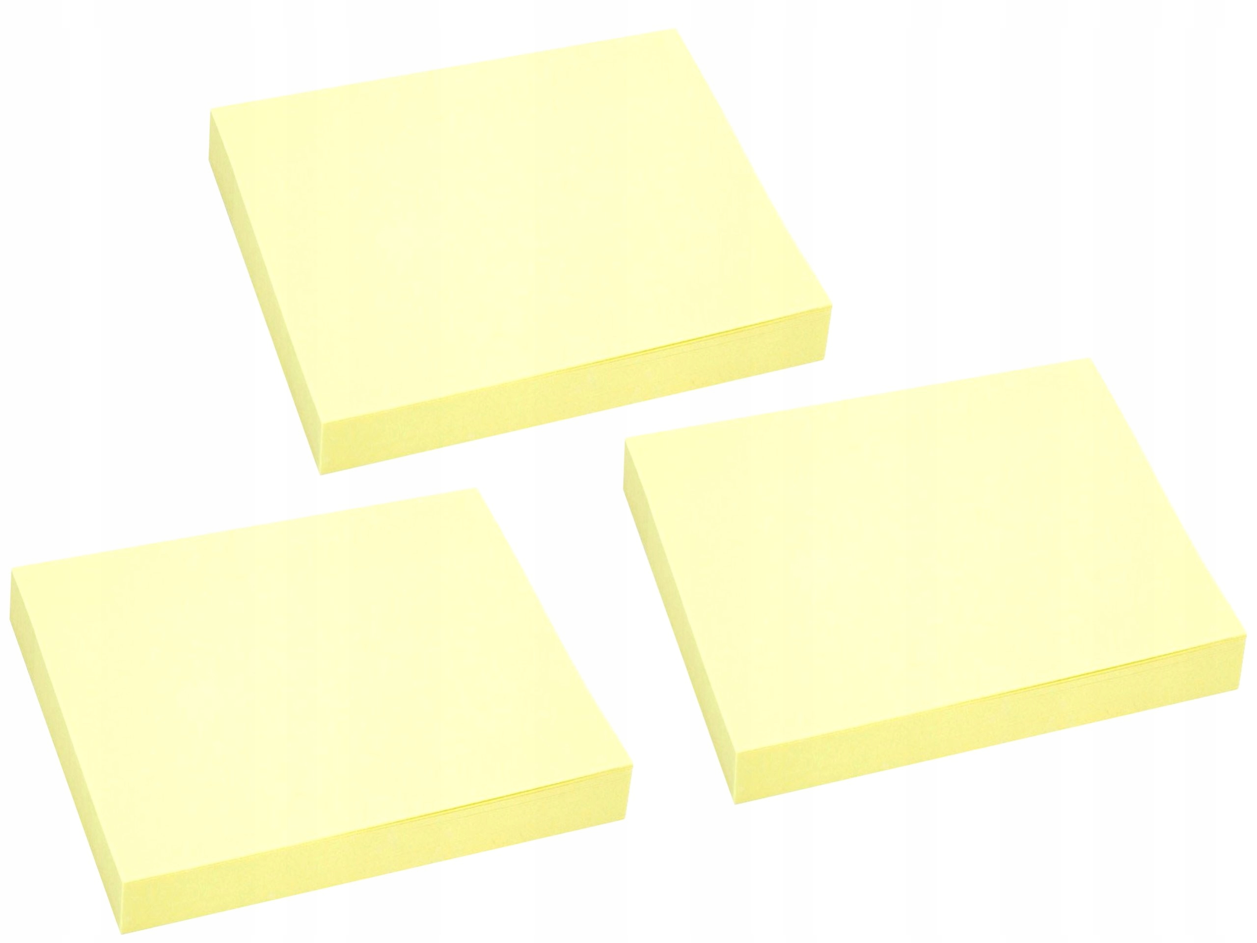 

3x Karteczki samoprzylepne żółe bloczek 50x40