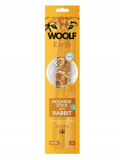 4x Woolf Earth Noohide XL Tyčinka s králíkem 85g