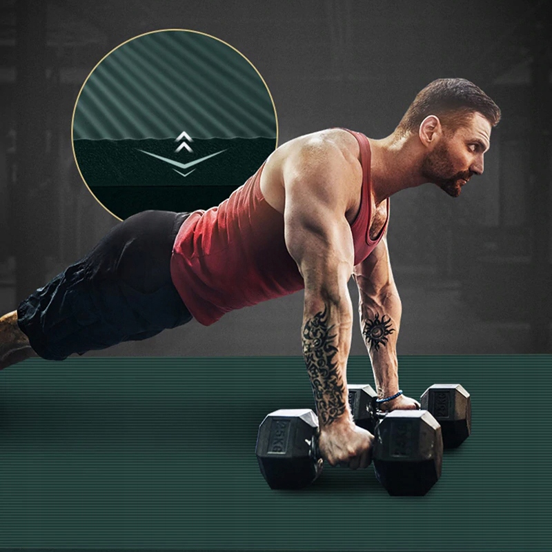 DUŻA MATA DO ĆWICZEŃ ANTYPOŚLIZGOWA FITNESS YOGA GRUBA 1,5CM CZARNA MSPORT Rodzaj do ćwiczeń