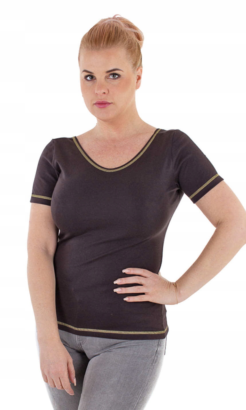 

Letnia bluzka ,krótki rękaw,Brąz New