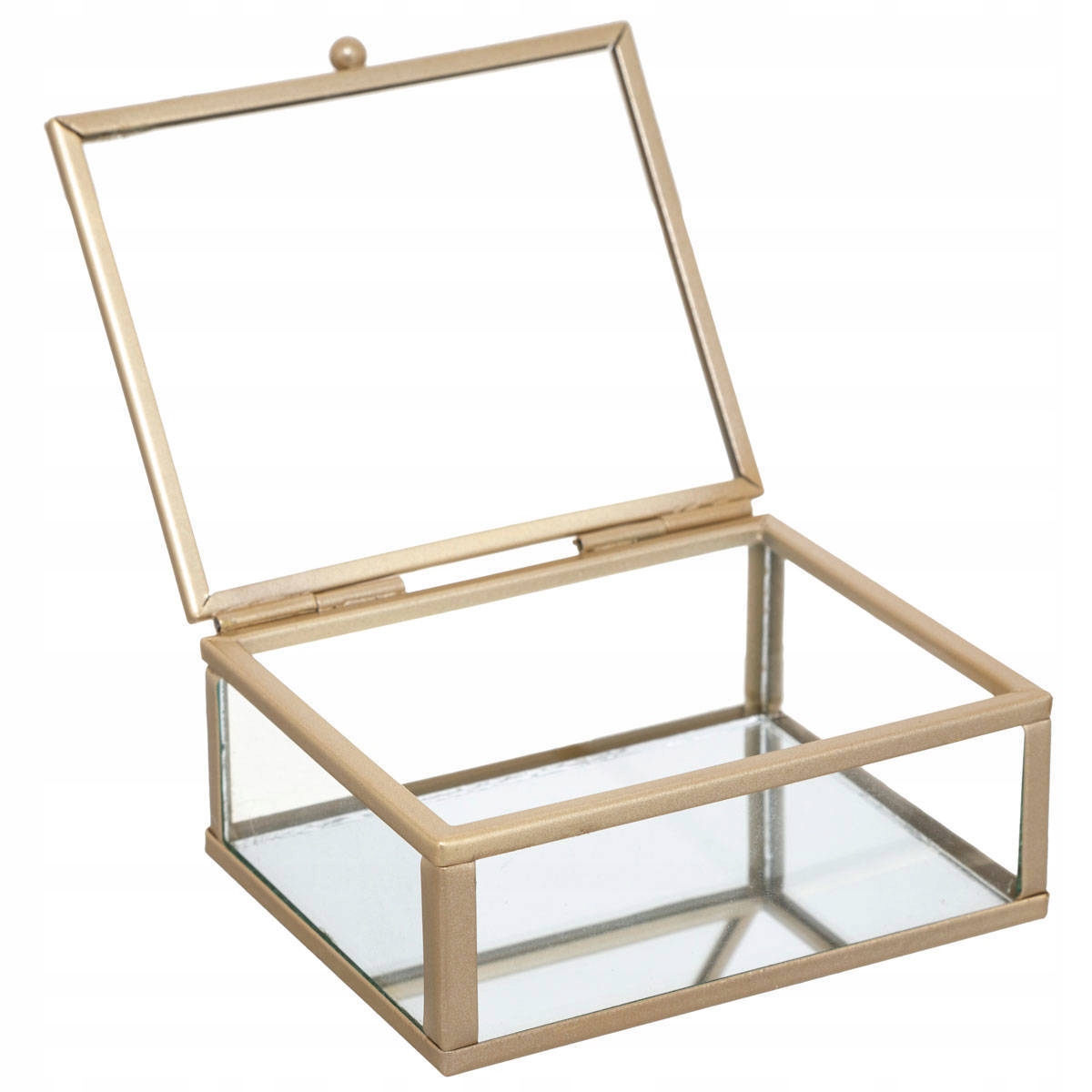 

Szkatułka Szklana na biżuterię Lustrzane dno