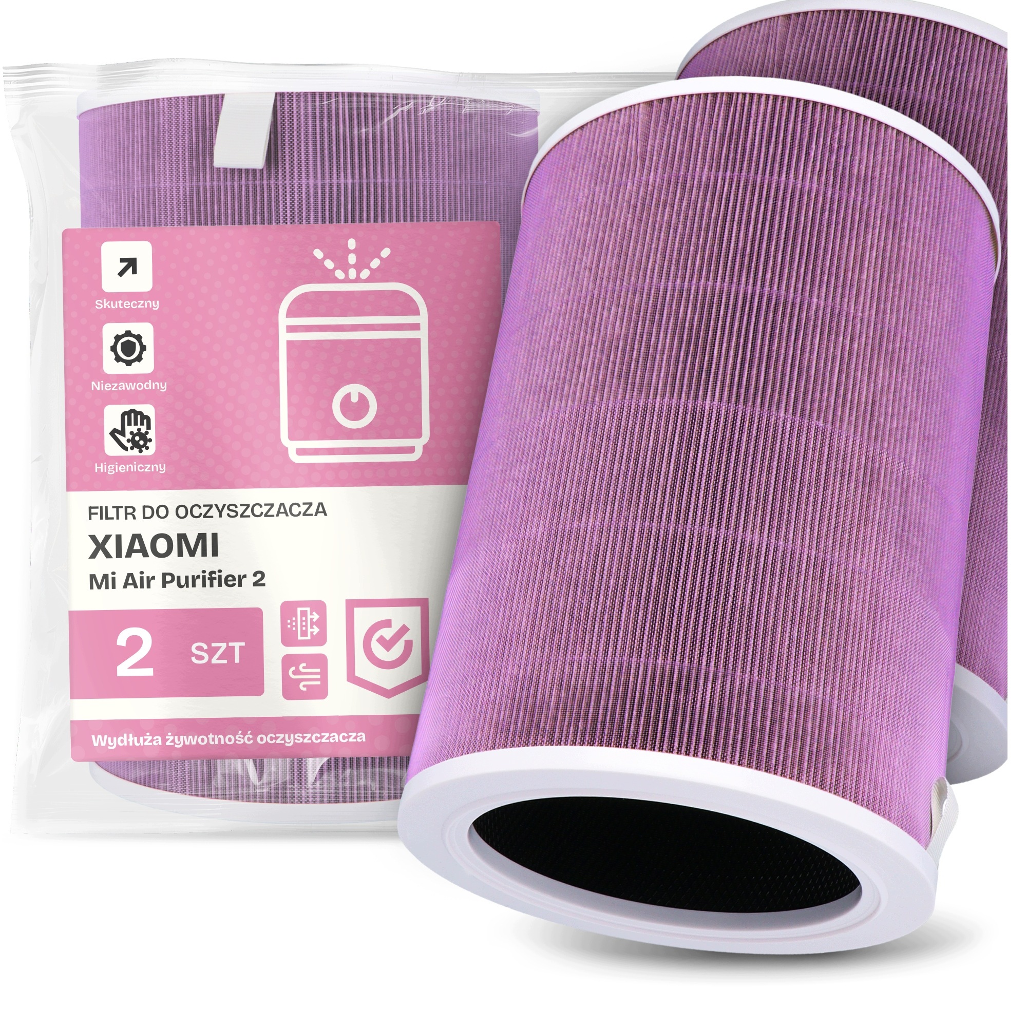 2x Filtr Do Čističky Vzduchu Xiaomi Mi Air Purifier 2 Filtrační vložka