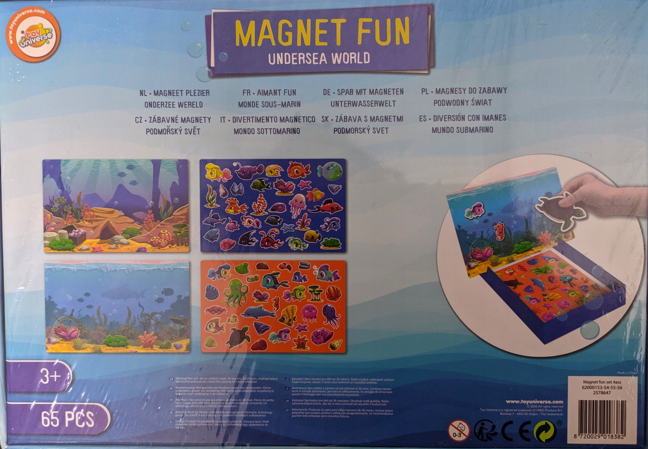 GRA MAGNETYCZNA PODWODNY ŚWIAT UKŁADANKA MAGNESY Bohater brak