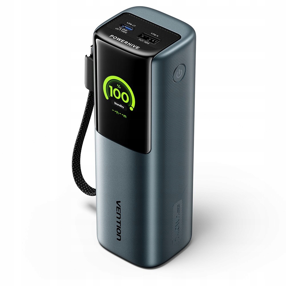 Powerbanka Vention 20000mAh Power Bank 165W, sivá