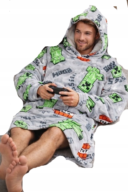 Mikinová Deka Minecraft Dekový Mikinový Župan Minecraft Dospělá Velikost