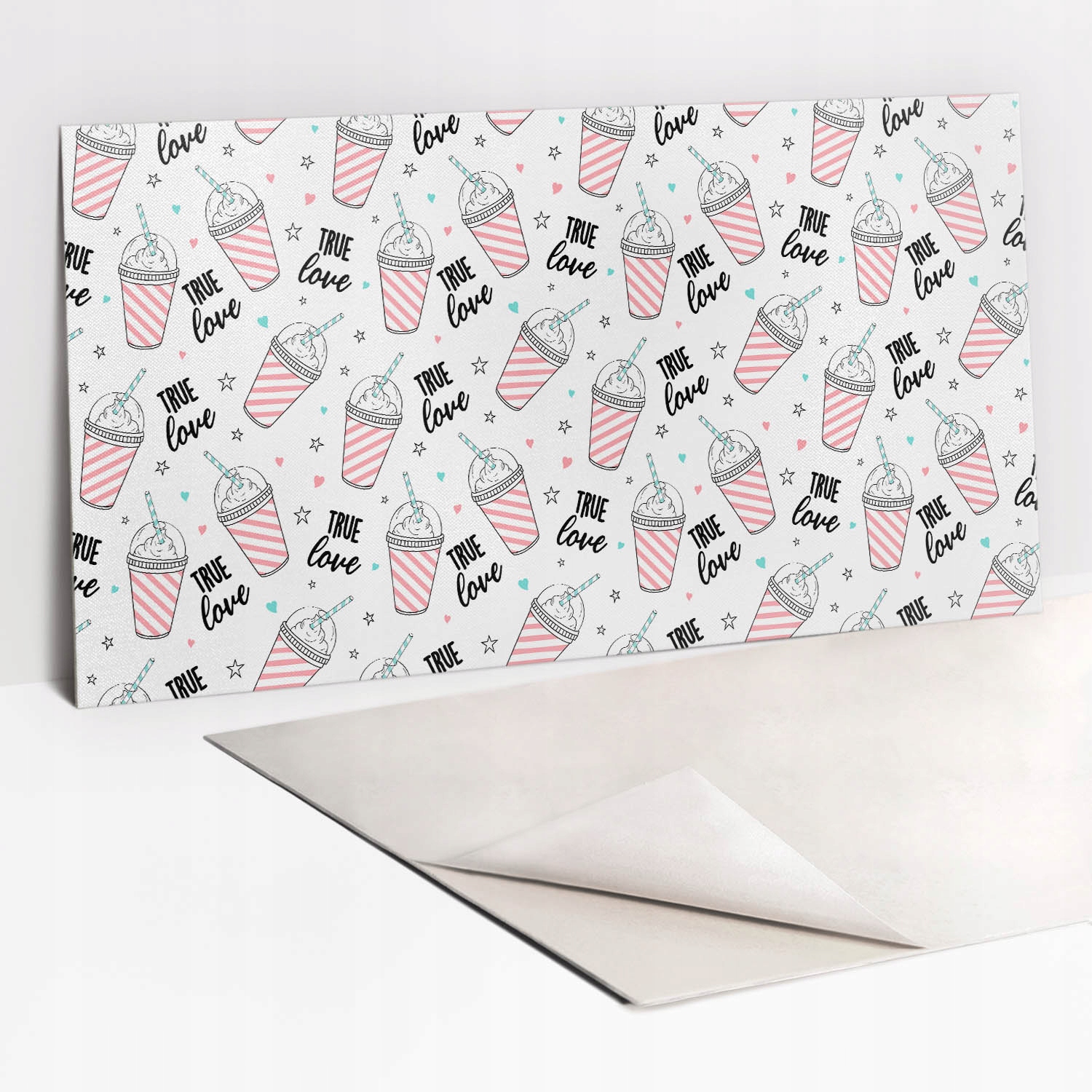 Dekorativní vinylový panel na zeď a podlahu Kreslený koktejl 100 x 50 cm