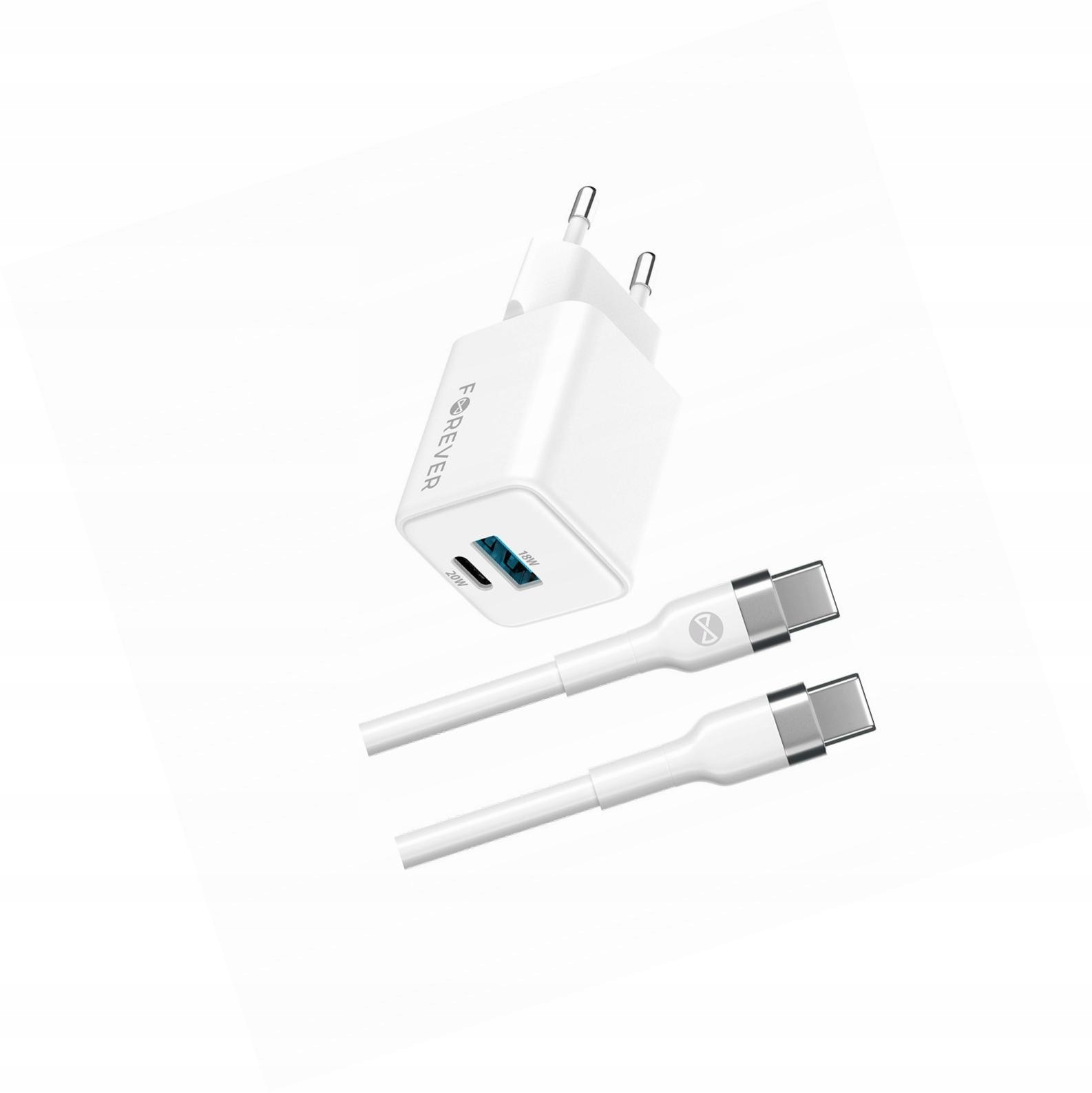 Szybka ładowarka GaN 20W Usb i Usb-c z kablem do Motorola Edge 50 Neo 5G