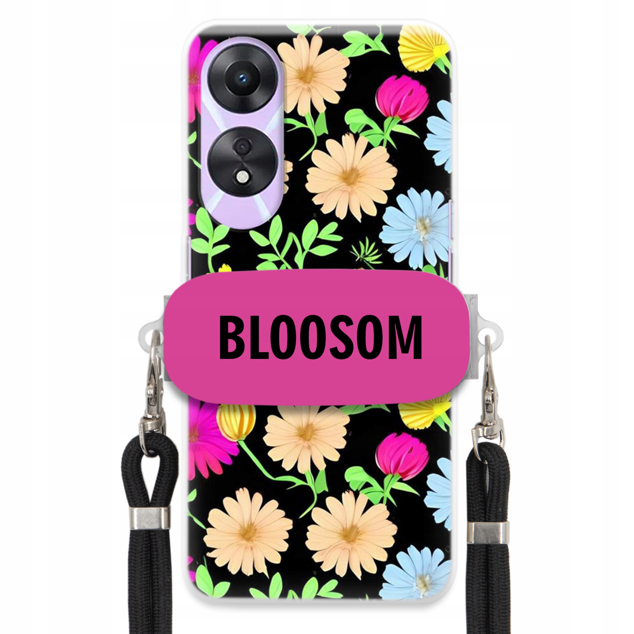Puzdro Crossbody Držiak Pre Oppo A58 5G Puzdro Kvety Bloosom Flower