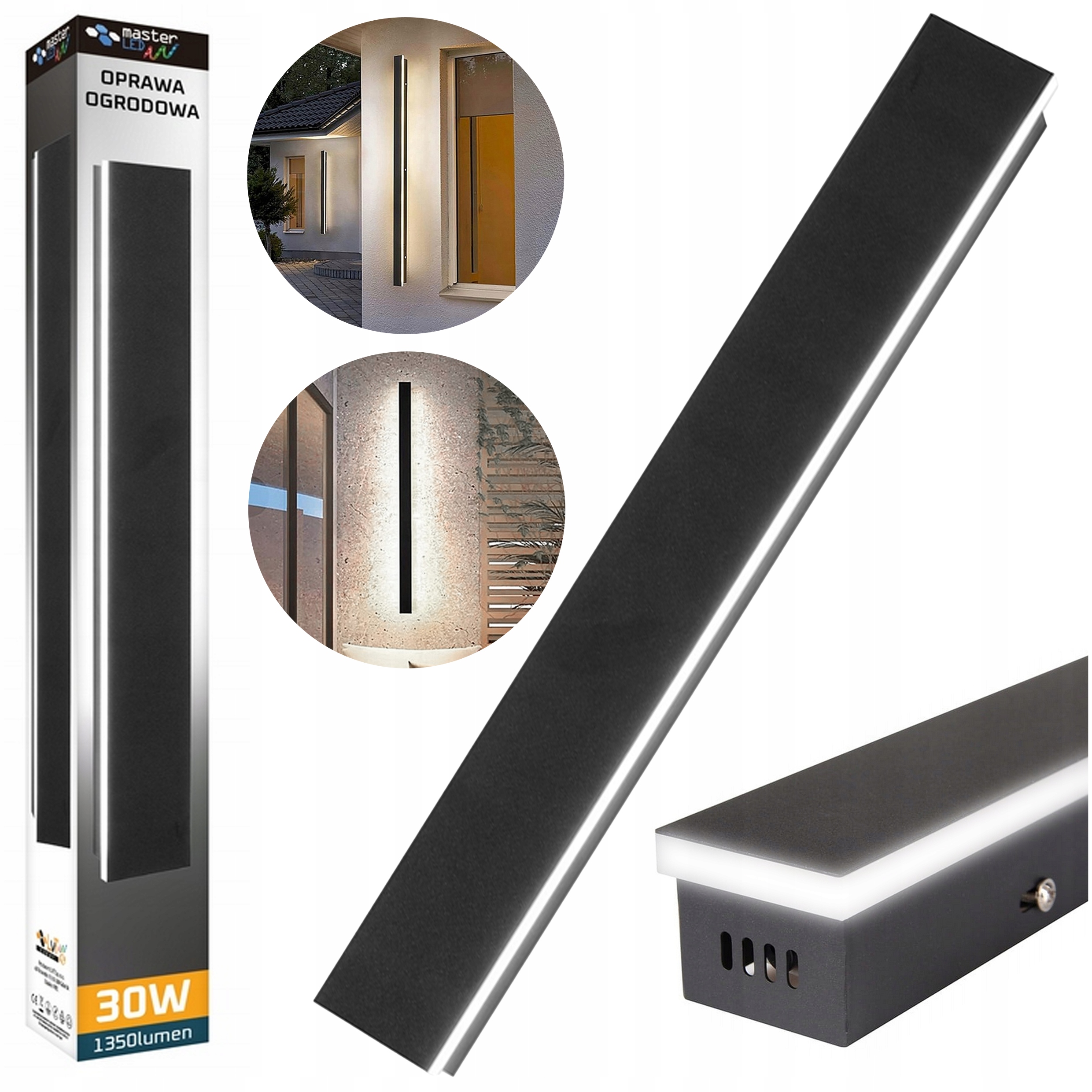 Lampa Led Elewacyjna Kinkiet Ogrodowy Lara 30W 100cm zewnętrzny