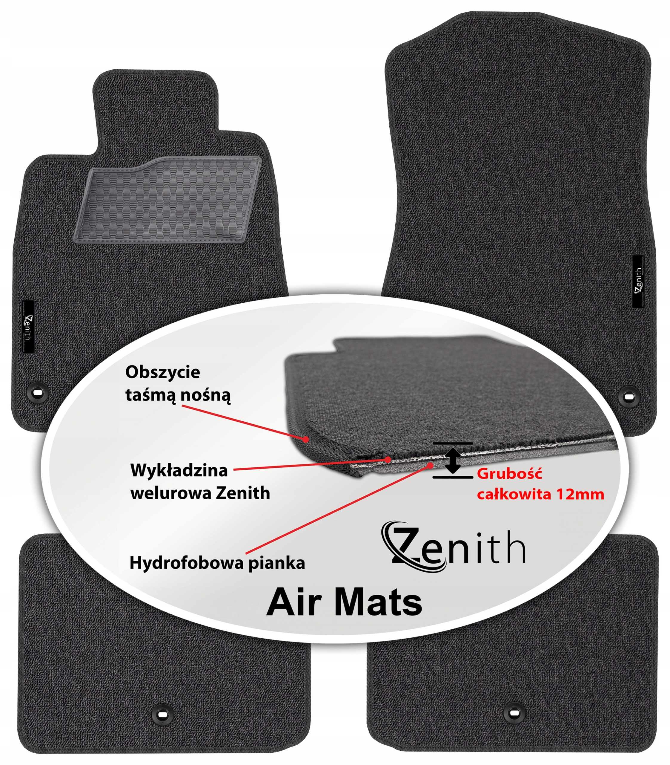 Lexus Gs III 2005-2012 Velúrové koberčeky do auta Zenith Air Mats