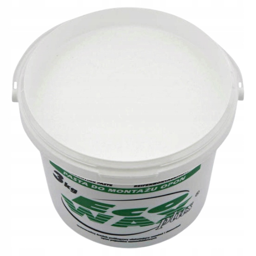 Pasta maść montażowa do opon ECO WAX BIAŁA 3kg Stan opakowania oryginalne