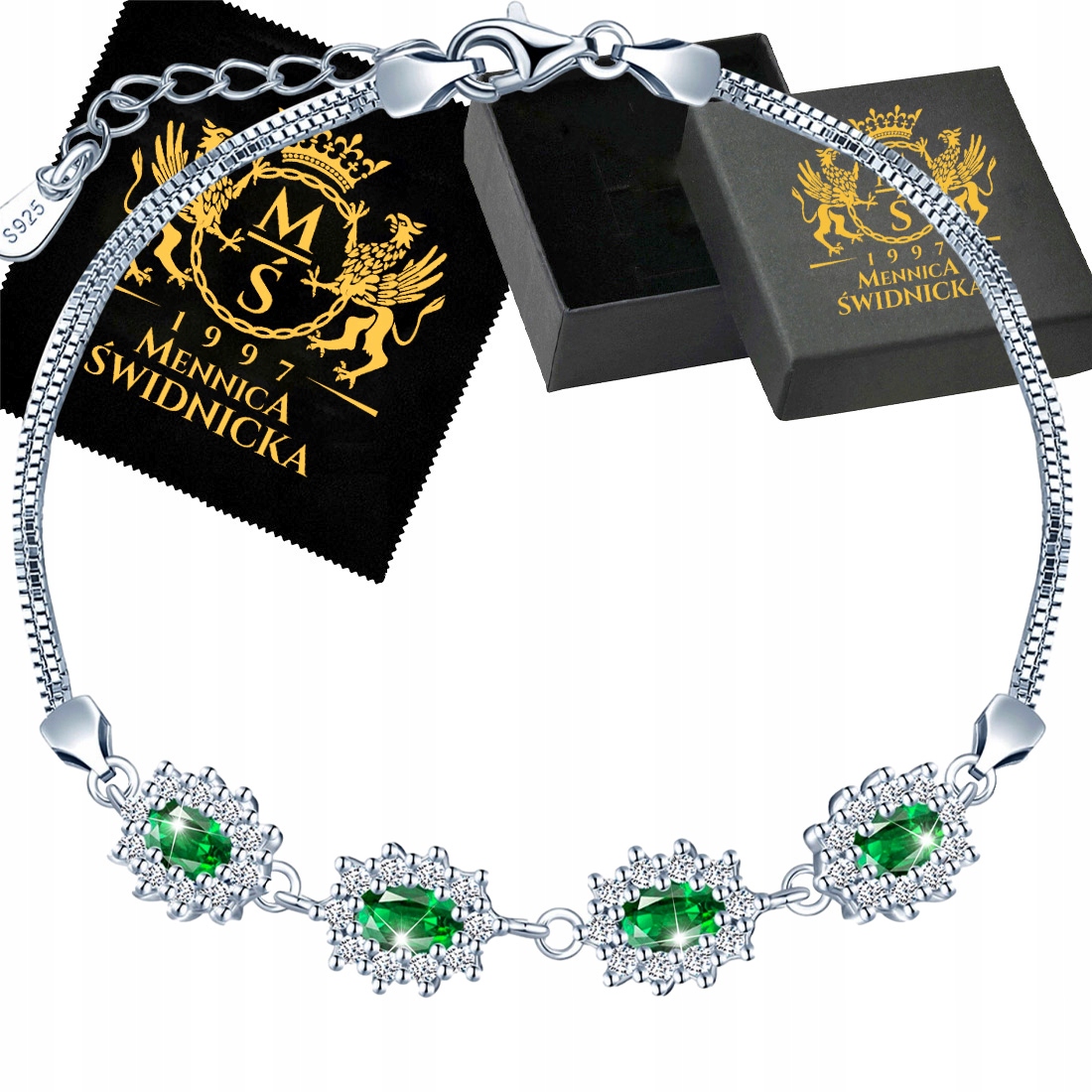 Stříbrné šperky Stříbro 925 Náramek Dárek Výročí Zirkony