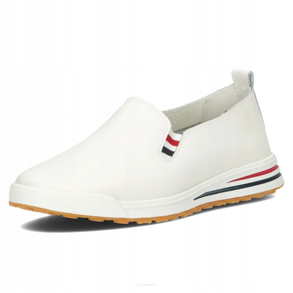 

Białe skórzane półbuty damskie Filippo DP3510 r40