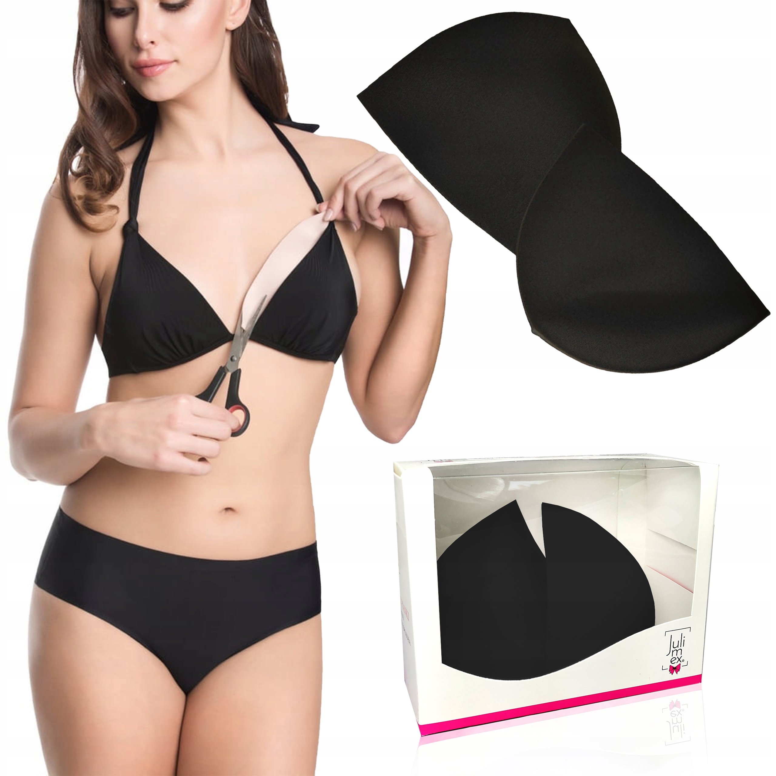 

Julimex Wkładki z Pianki Push-up WS-18 Czarne A/b