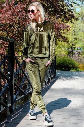 Dámský elegantní teplákový komplet Merribel Dollien Khaki