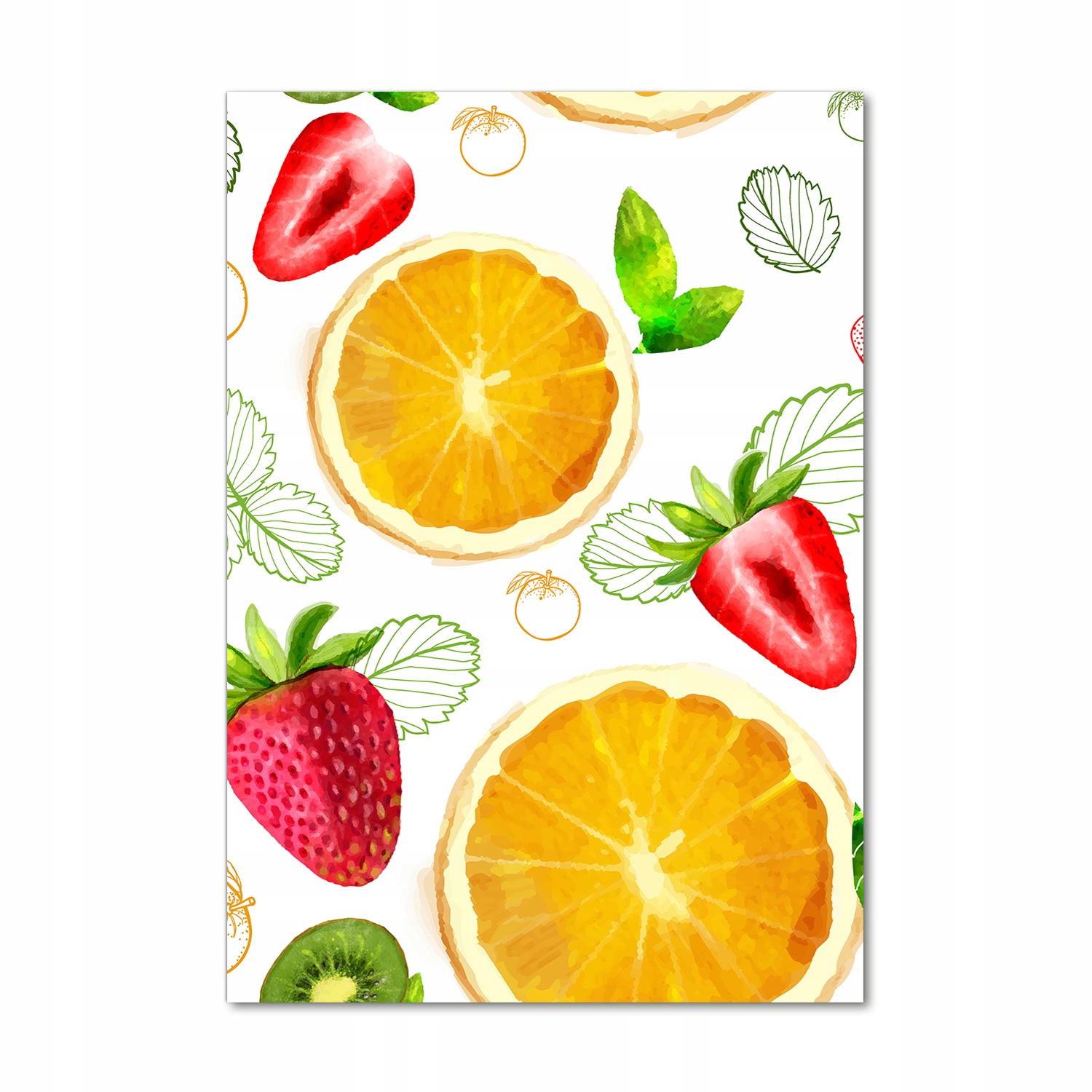 

Fotoobraz szklany na ścianę do salonu Owoce 70x100