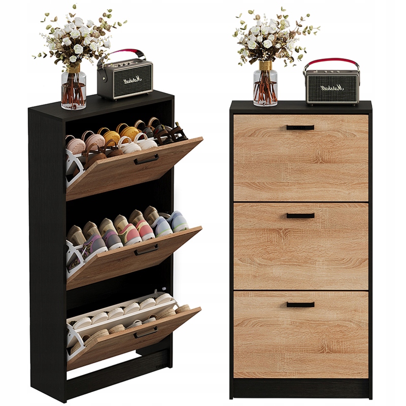 Botník Světle Hnědá Do Předsíně Moderní Výklopná Stojící Police