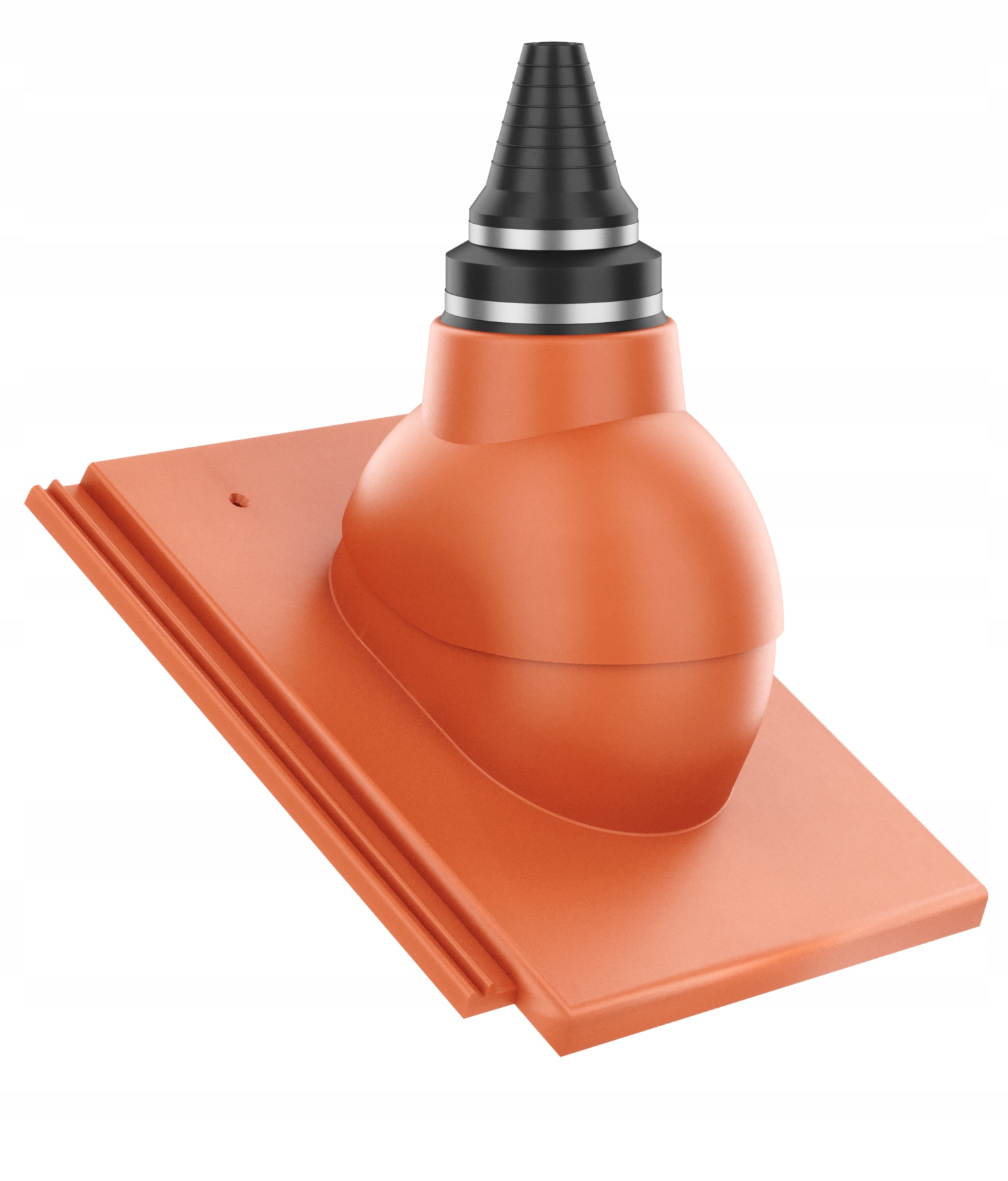 Anténní průchod pro vzduchotěsné střechy Braas Tegalit Cihlový