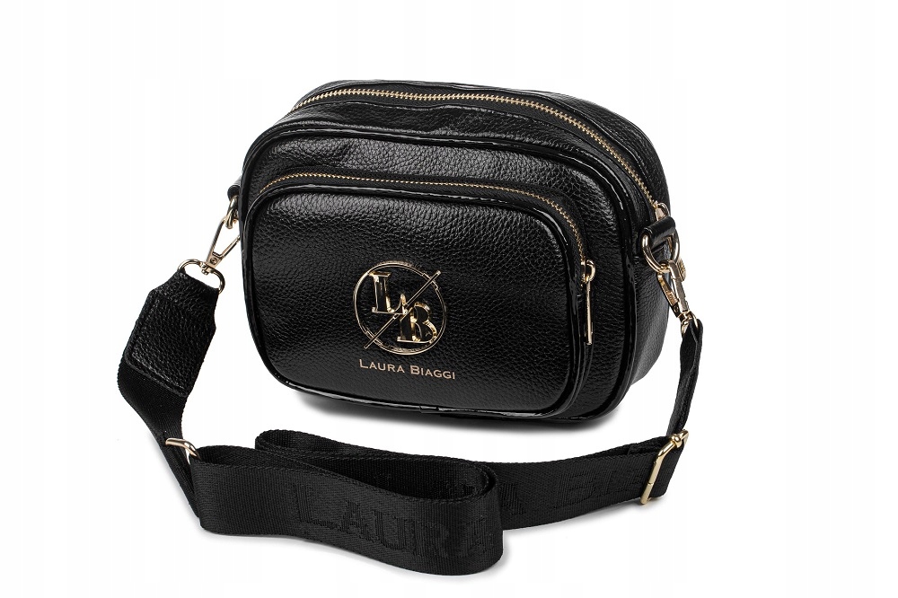 LISTONOSZKA LAURA BAGGI POLSKA TOREBKA CZARNA LOGO Marka Laura Biaggi
