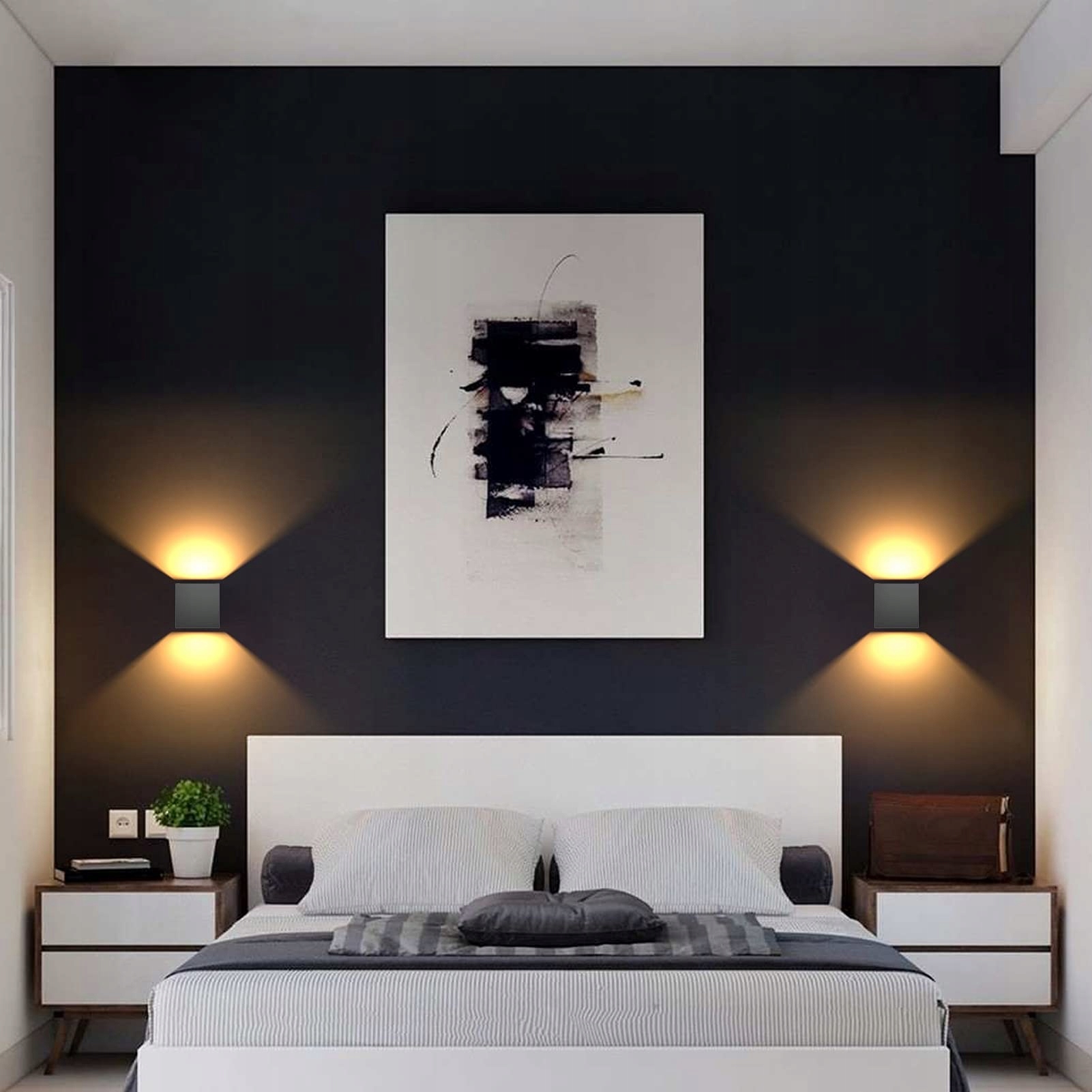 K-BRIGHT LED Wandleuchten 12W IP65 Ciemnoszare Do Wnętrz i Na Zewnątrz — miniatura 5