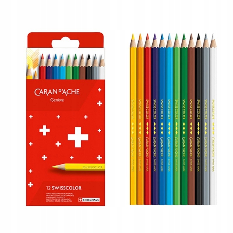 Pastelky Caran d'Ache Swisscolor tužkové 12 barev