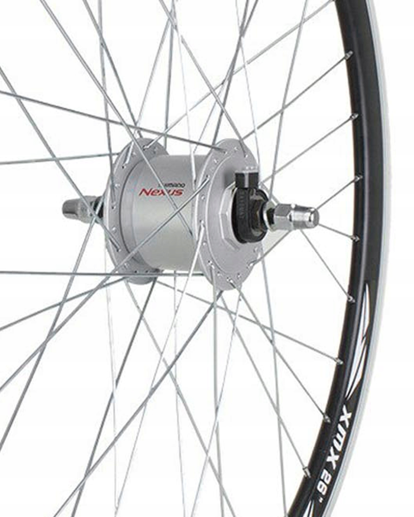 KOŁO ROWEROWE PRZEDNIE PIASTA SHIMANO Z PRĄDNICĄ OBRĘCZ STOŻEK 26" Marka Rojax