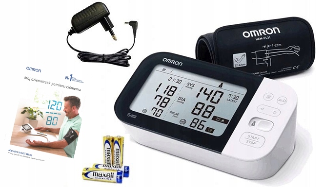 

Ciśnieniomierz Omron M7 Bluetooth Zasilacz GW5 Lat