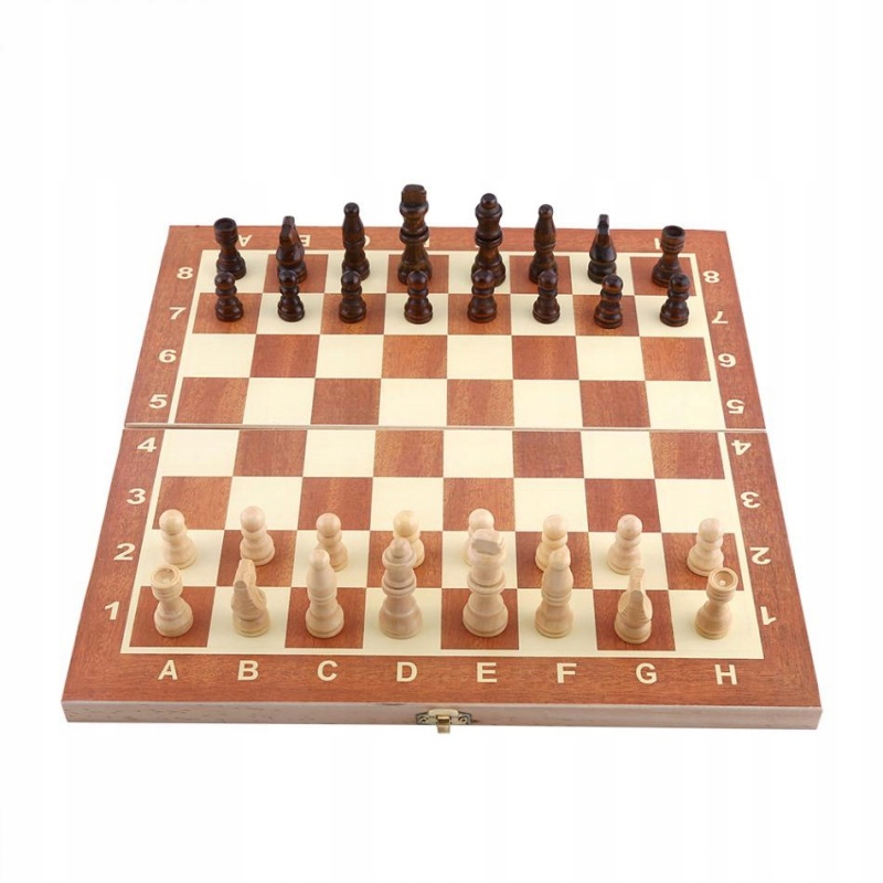 Drewniany Zestaw szachy warcaby backgammon 3w1 Tryktrak Gry Planszowe