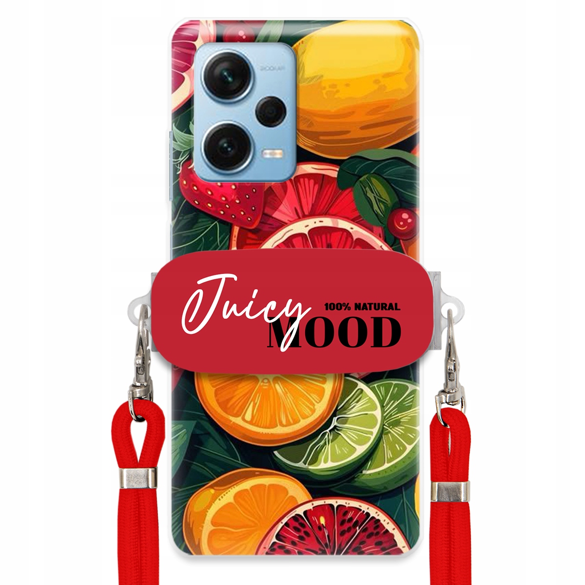 Pouzdro pro Xiaomi Redmi Note 12 Pro Plus Červené vodítko držák Juice Mood