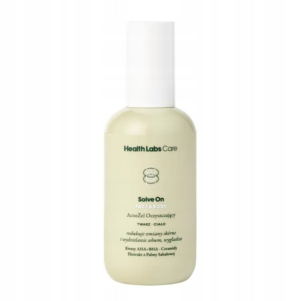 Health Labs Solve On Face & Body, čisticí gel na akné, 200 ml