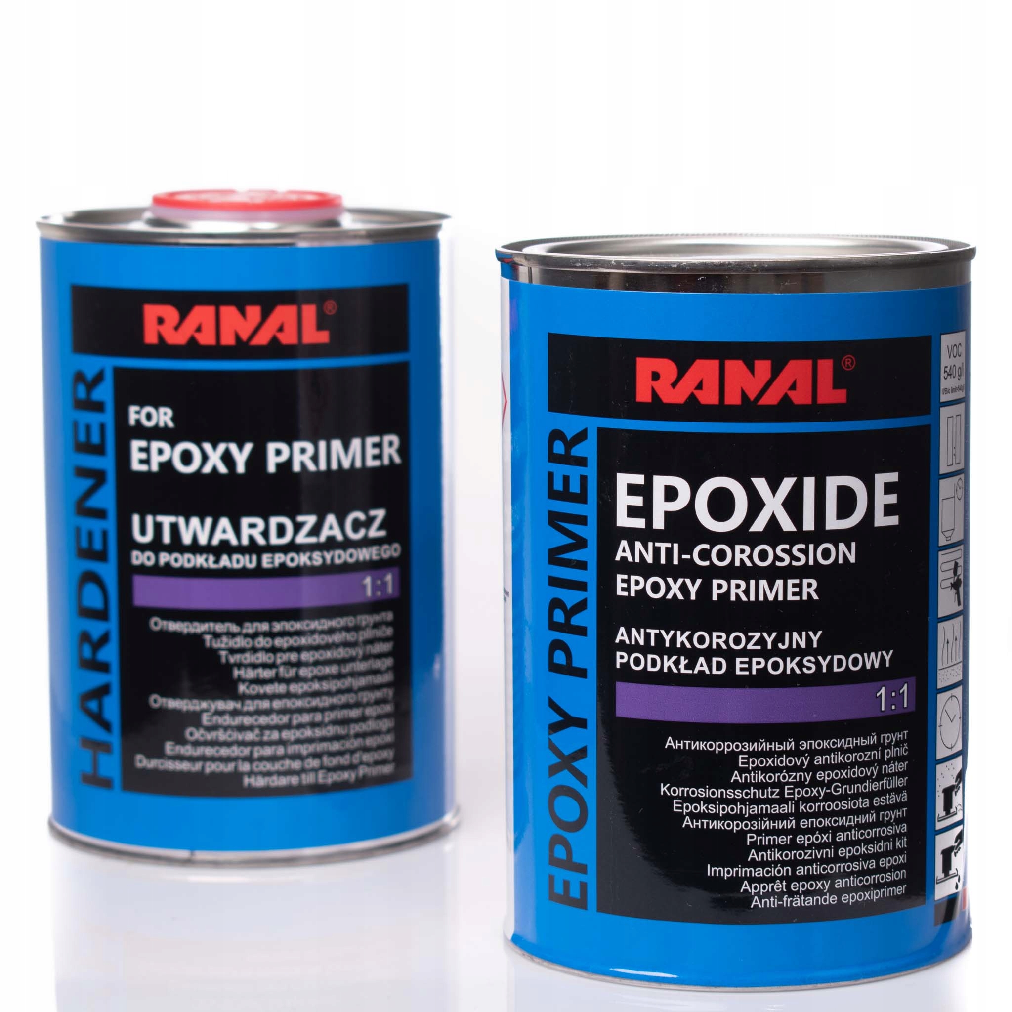 

Ranal Podkład Epoksydowy Szary kpl. 1.6L Pistolet