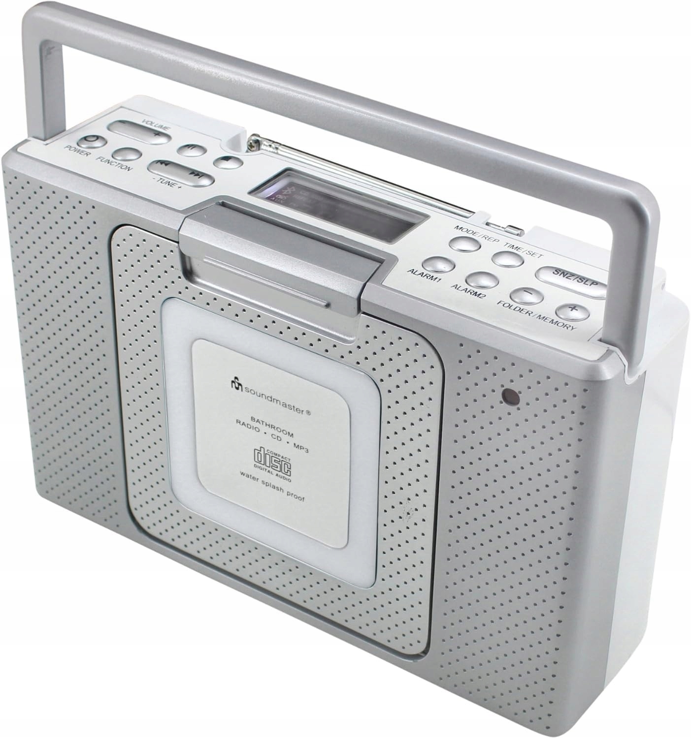 Radio Łazienkowe BoomBox CD MP3 Fm Soundmaster BCD480 Drzemka Budzik Zegar