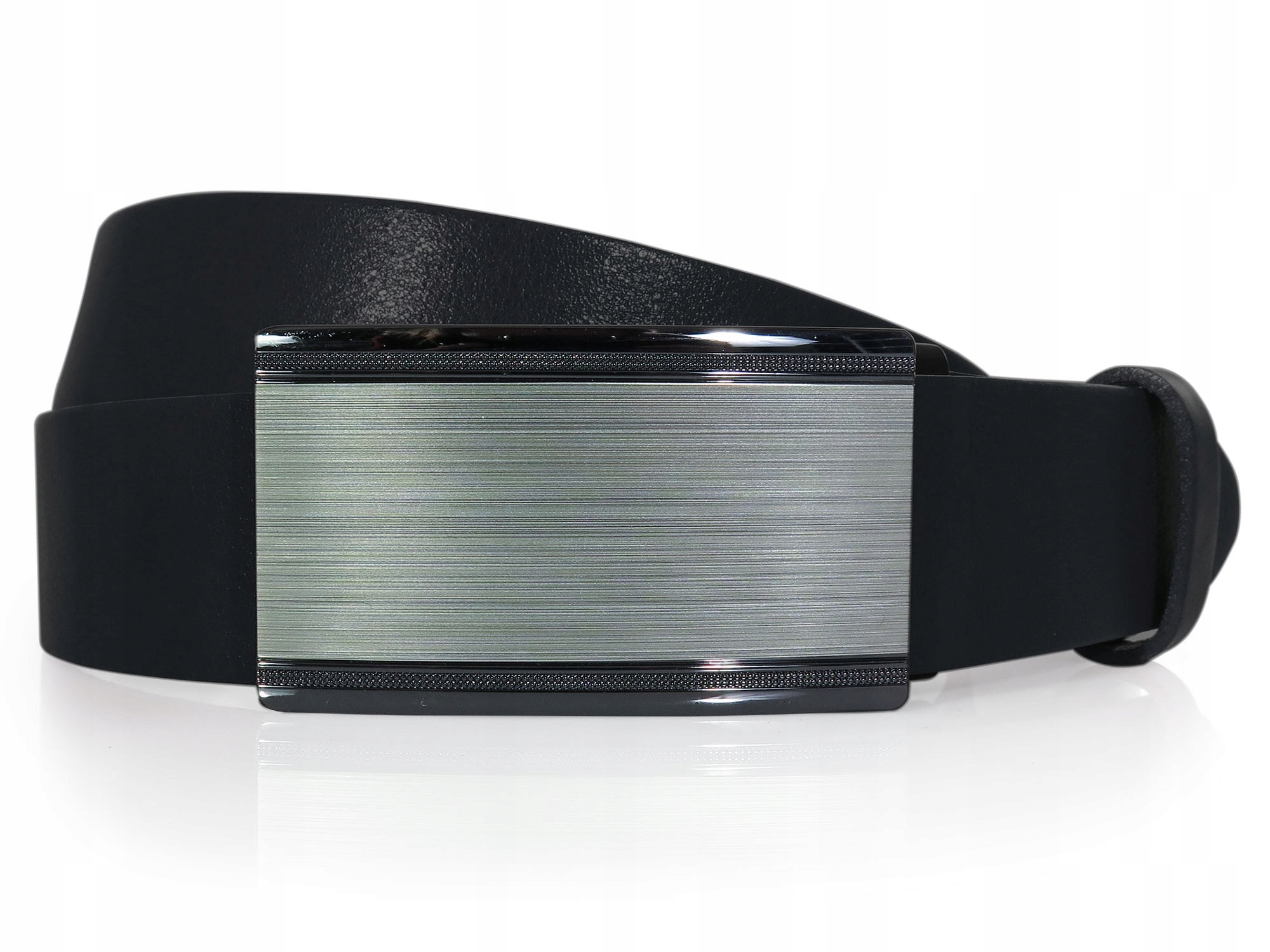 

Czarny Skórzany Pasek Męski Automat KMG70 100 CM