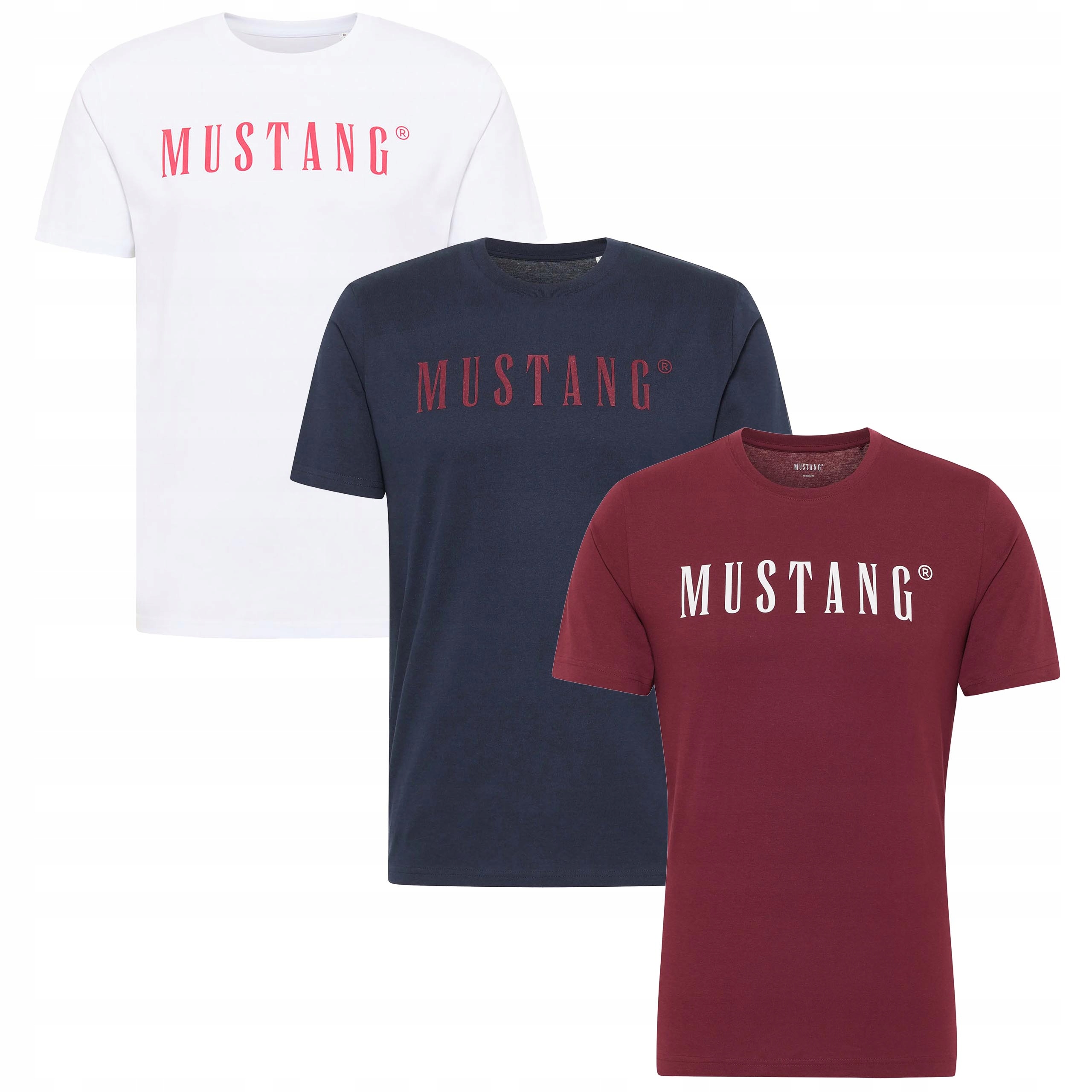 Mustang Tričko Alex C Logo 3pack sada tričko pánské bavlněné velikost M