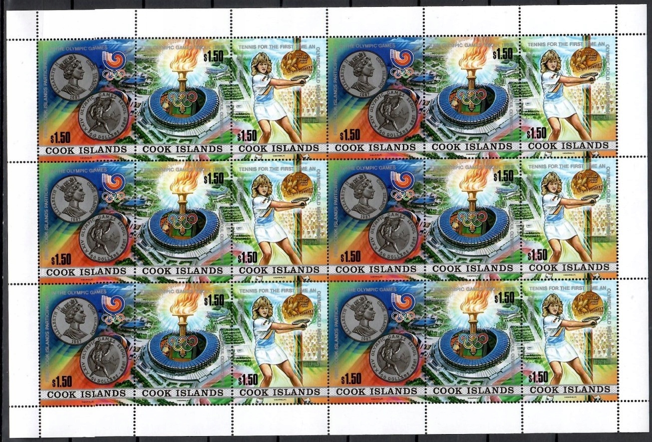 Wyspy Cooka 1988 Mi ark 1256-1258 Czyste **