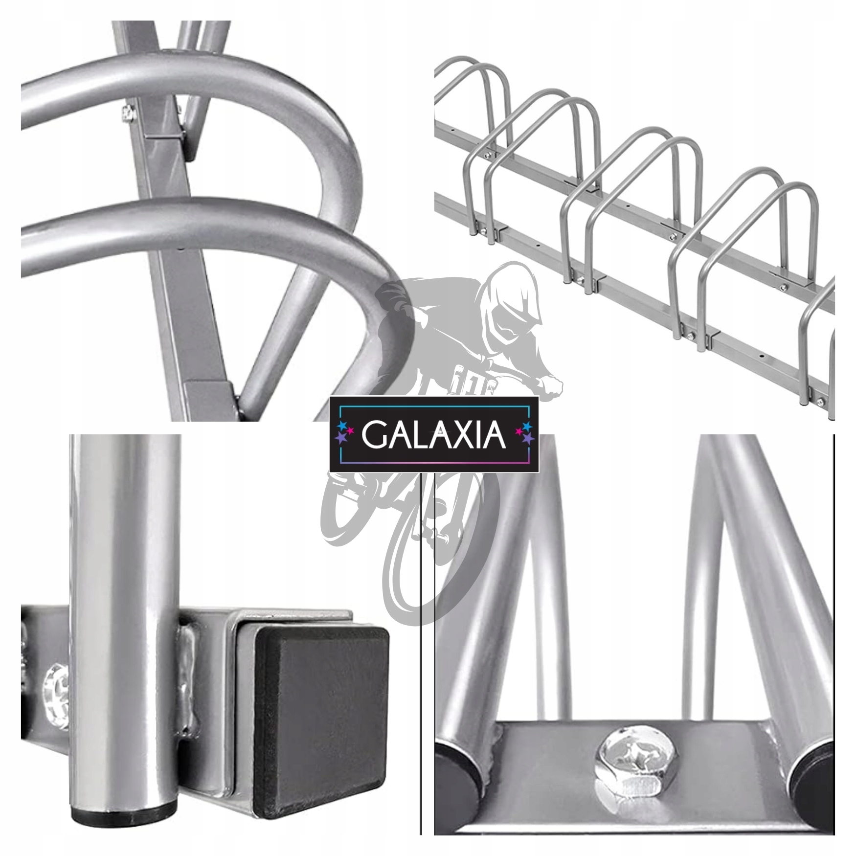 STOJAK ROWEROWY NA 4 ROWERY Rower Parking na 4 Stanowiska Uchwyt Ocynk Rodzaj jednopoziomowy