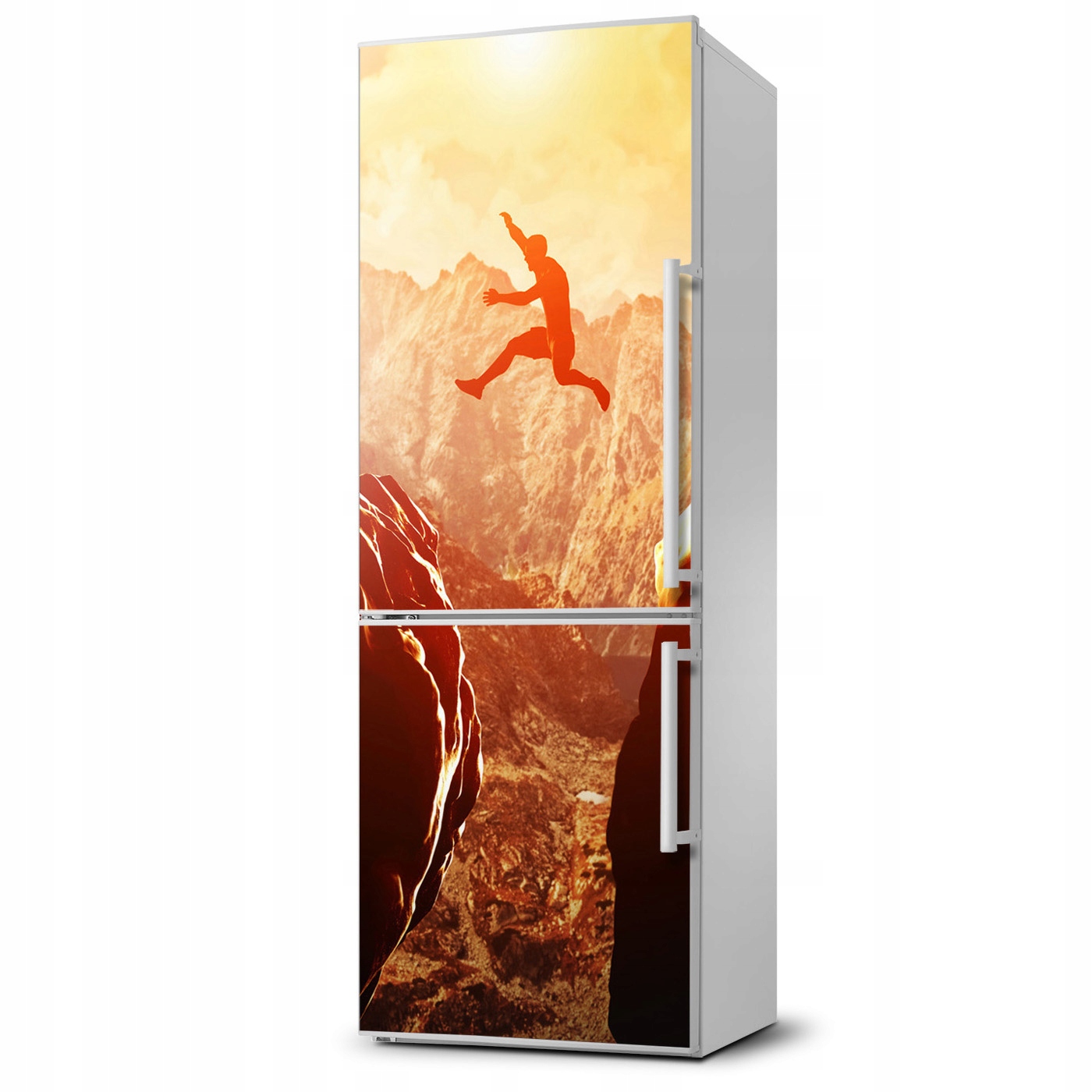 

Naklejka Magnetyczna na lodówkę Skok nad przepaści