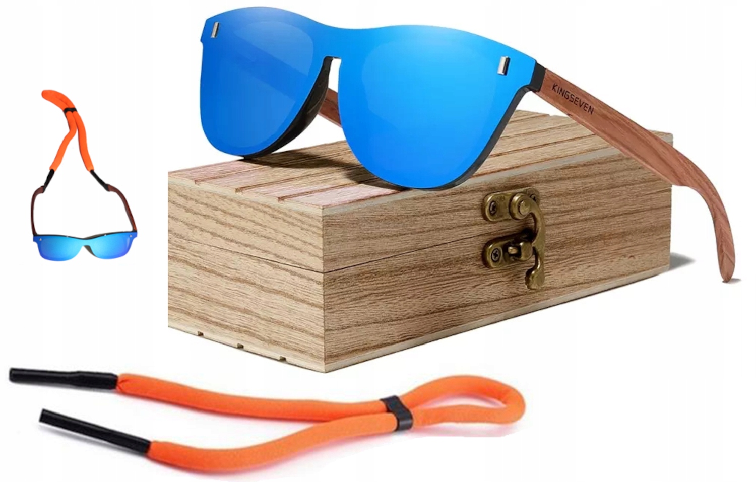 

Okulary przeciwsłoneczne Kingseven drewniane UV400
