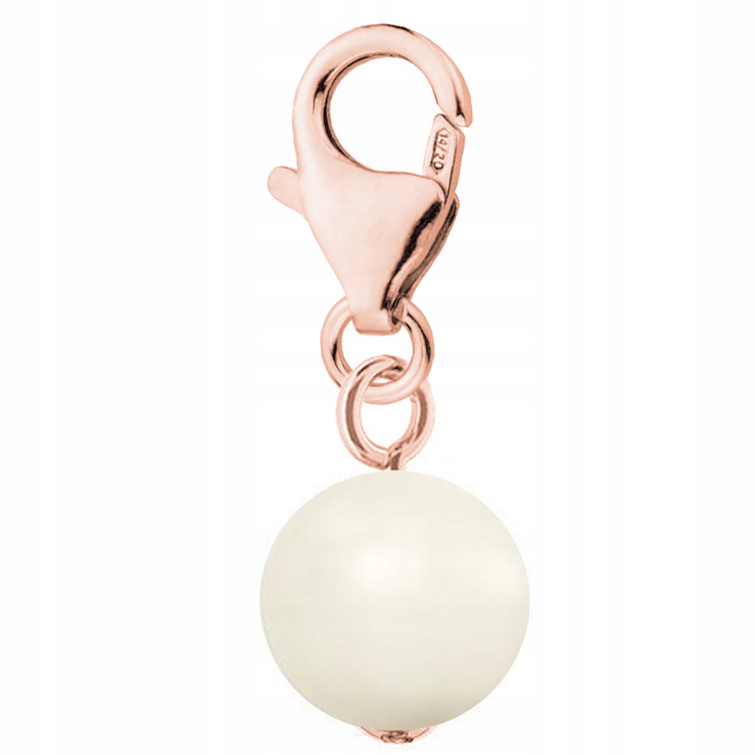 

Zawieszka Kremowa Perła różowe złoto srebro 925