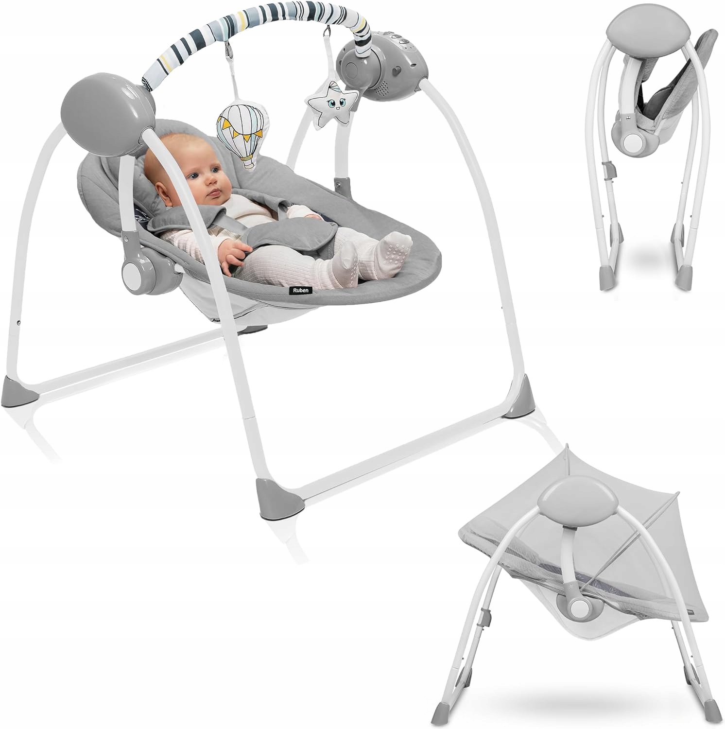 Leżaczek bujaczek dla niemowląt Lionelo Ruben OUTLET