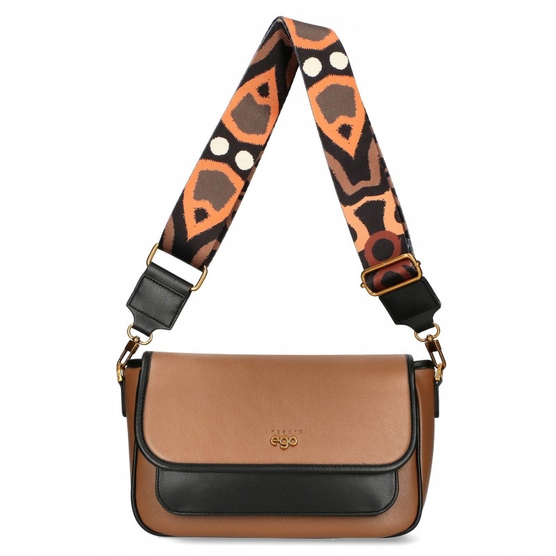 Dámská kabelka Přes Rameno Ego Ekokůže Malá kabelka s klopou Hnědá