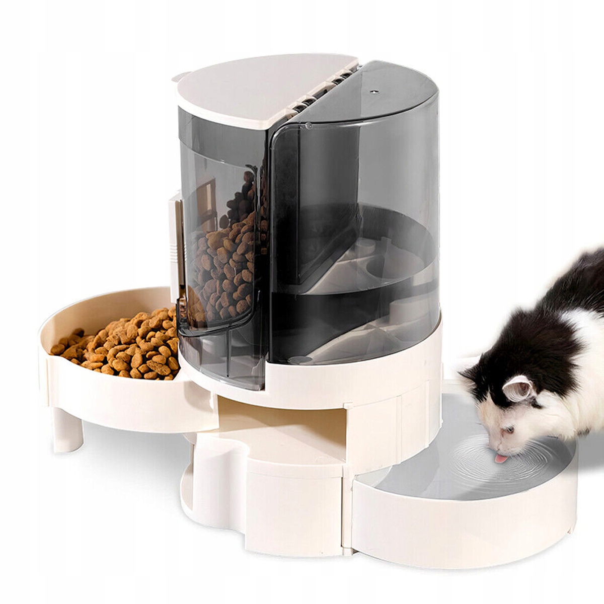 Automatický dotykový podavač misek dávkovač krmiva 2v1 pro psa kočku