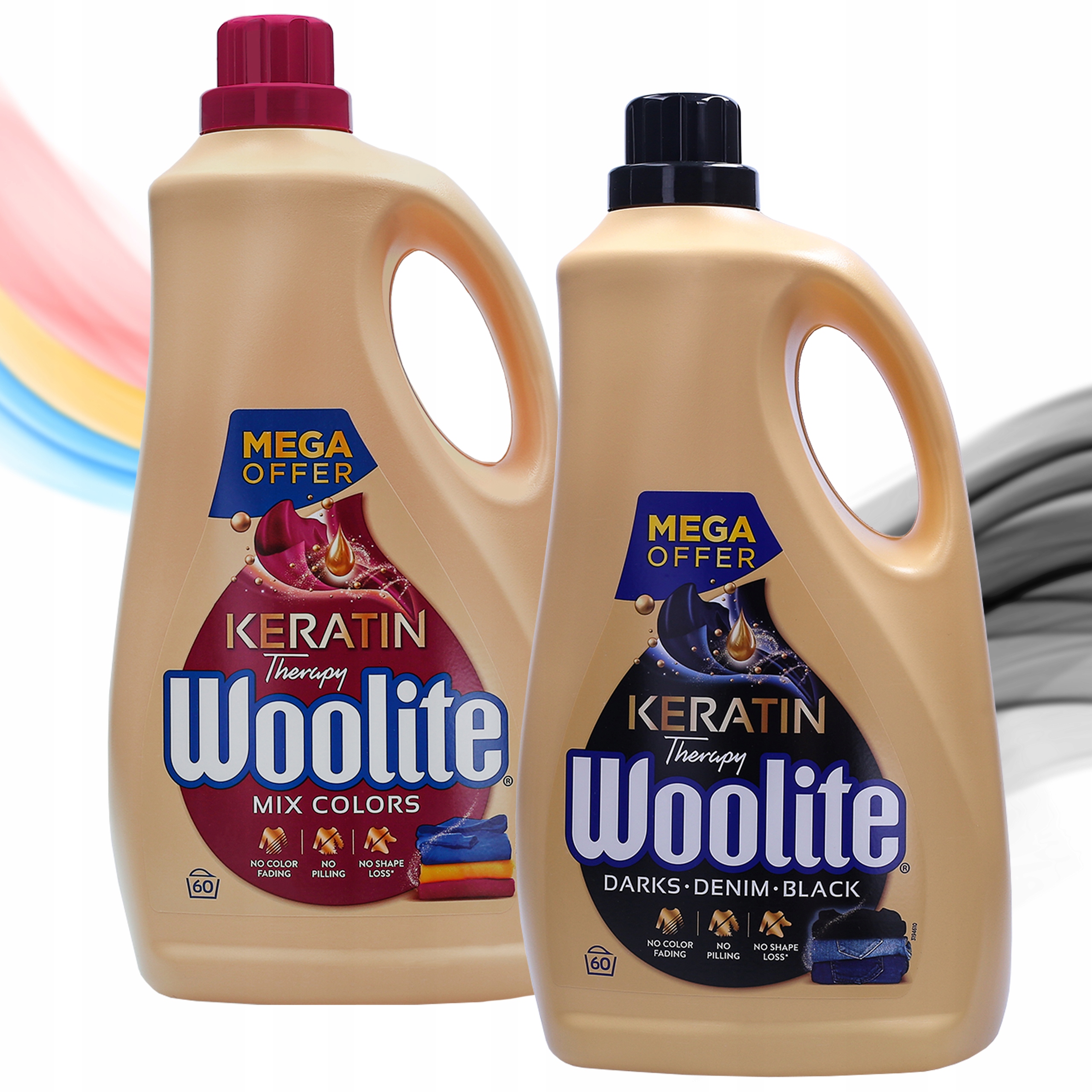 Levně Tekutý prací prostředek Woolite Mix Dark Color Černý 2 x 3,6 l